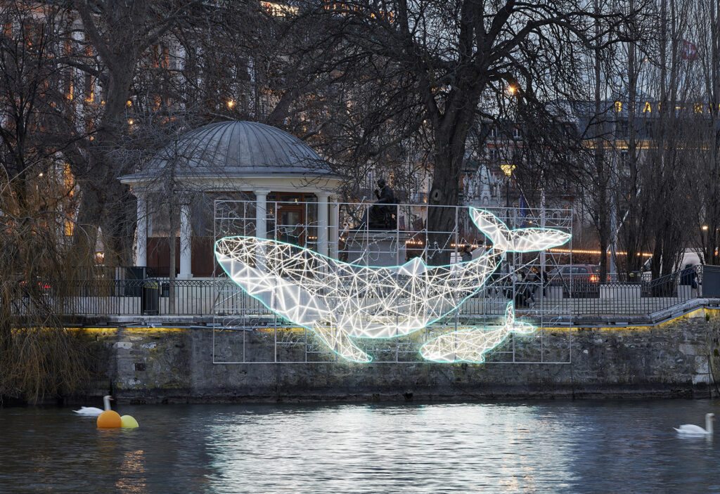 FLYING WHALES / LA BALEINE DU LÉMAN & SON BALEINEAU